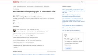 
                            6. How to sell some photographs to iStockPhoto.com - Quora