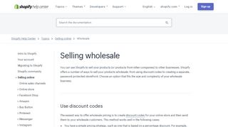 
                            5. How to sell wholesale · Shopify Help Center