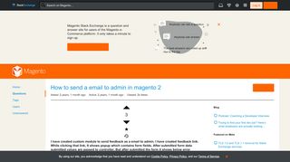
                            12. How to send a email to admin in magento 2 - Magento Stack Exchange