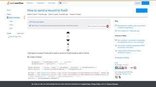 
                            10. How to send a record to five9 - Stack Overflow