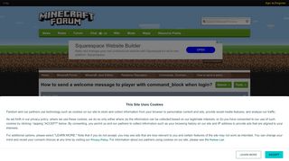 
                            8. How to send a welcome message to player with command_block when ...