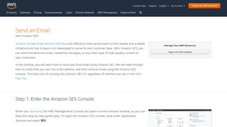 
                            2. How to send an email – Amazon Web Services (AWS) - Amazon.com