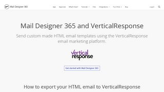 
                            3. How to send an HTML email campaign via VerticalResponse