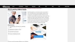 
                            5. How to Send an SMS to Gmail | Chron.com
