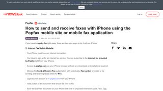 
                            11. How to send and receive faxes with iPhone using the Popfax mobile ...