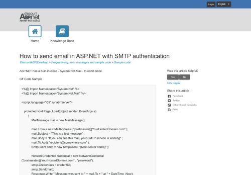 
                            11. How to send email in ASP.NET with SMTP authentication