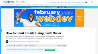 
                            8. How to Send Emails Using Swift Mailer - DZone Mobile