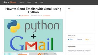 
                            11. How to Send Emails with Gmail using Python - Stack Abuse