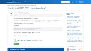 
                            8. How to send HTTP POST requests on Java? | edureka! Community