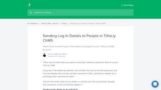 
                            6. How to Send Login Details to People - Tithe.ly Help Center