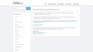 
                            13. How to send self service login details to the user? | FAQ