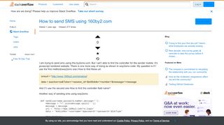 
                            12. How to send SMS using 160by2.com - Stack Overflow