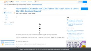 
                            7. How to send SSL Certificate with CURL? Server says 