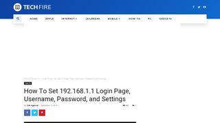
                            7. How To Set 192.168.1.1 Login Page, Username, Password, and Settings