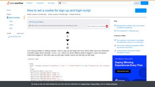 
                            9. How to set a cookie for sign up and login script - Stack ...