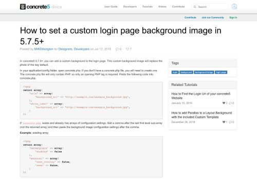 
                            2. How to set a custom login page background image in 5.7.5  ...