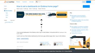 
                            12. How to set a dashboards on Grafana home page? - Stack Overflow