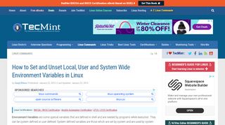 
                            7. How to Set and Unset Local, User and System Wide Environment ...