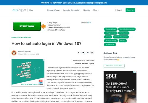 
                            11. How to set auto login in Windows 10? - Auslogics