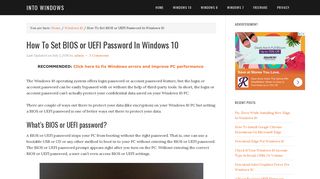 
                            12. How To Set BIOS or UEFI Password In Windows 10