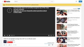 
                            13. HOW TO set daylight savings time DST on a G-Shock watch - YouTube
