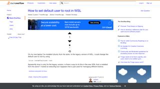 
                            4. How to set default user to root in WSL - Stack Overflow