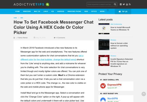 
                            11. How To Set Facebook Messenger Chat Color Using A HEX ...