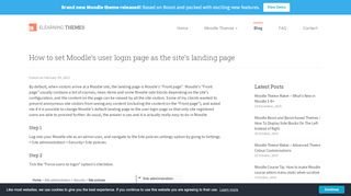 
                            8. How to set Moodle's user login page as the site's landing page ...