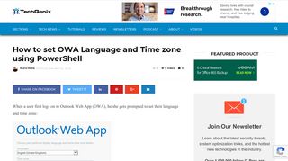 
                            10. How to set OWA Language and Time zone using PowerShell