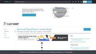 
                            13. How to set Skype Name in newest Skype - Super User