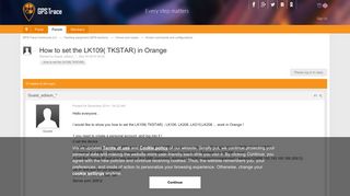 
                            5. How to set the LK109( TKSTAR) in Orange / GPS-Trace Community 2.0