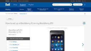 
                            9. How to set up a BlackBerry ID on my BlackBerry Z10 - Bell support