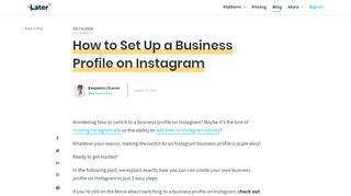 
                            11. How to Set Up a Business Profile on Instagram - Later Blog