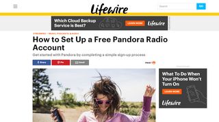 
                            8. How to Set Up a Free Pandora Radio Account - Lifewire