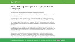 
                            12. How to Set Up a Google AdWords Display Network Campaign