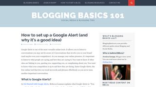 
                            13. How to set up a Google Alert (and why it's a good idea) - Blogging ...