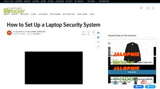 
                            4. How to Set Up a Laptop Security System - Lifehacker