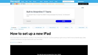 
                            11. How To Set Up A New iPad: Get Started Easily - Macworld UK