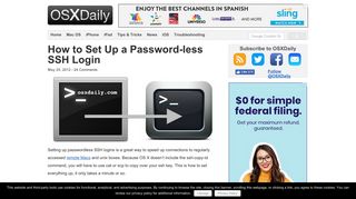 
                            4. How to Set Up a Password-less SSH Login - OSXDaily