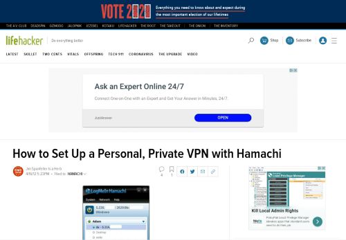 
                            10. How to Set Up a Personal, Private VPN with Hamachi - Lifehacker