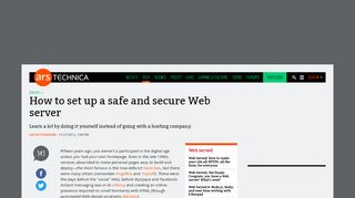 
                            12. How to set up a safe and secure Web server | Ars Technica