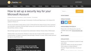 
                            9. How to set up a security key for your Microsoft Account - gHacks Tech ...