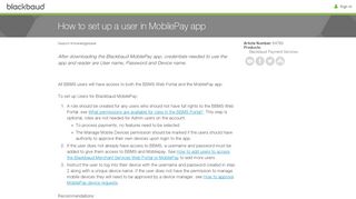 
                            8. How to set up a user in MobilePay app - Blackbaud Knowledgebase