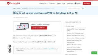 
                            2. How to Set Up a VPN for Windows 7, 8, or 10 | ExpressVPN