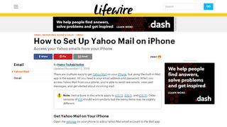 
                            8. How to Set up a Yahoo Mail Account in iPhone Mail - Lifewire