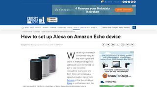 
                            12. How to set up Alexa on Amazon Echo device | Gadgets Now