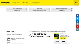 
                            11. How to Set Up an iTunes Store Account - dummies