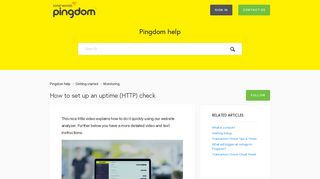 
                            10. How to set up an uptime (HTTP) check – Pingdom help