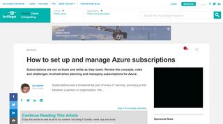 
                            12. How to set up and manage Azure subscriptions
