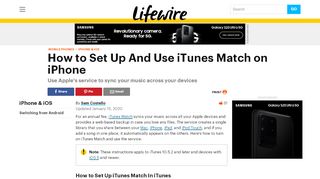 
                            7. How to Set Up And Use iTunes Match on iPhone - Lifewire